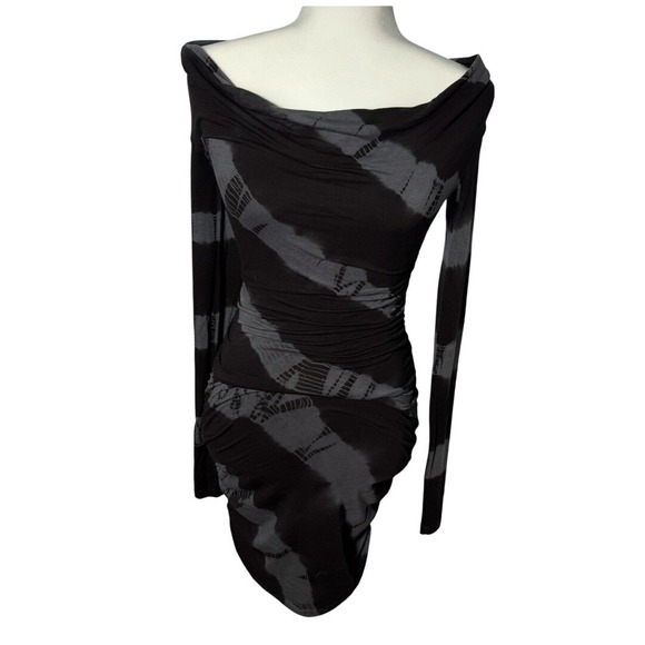 BUFFALO DAVID BITTON Ruched Tie Dye Y2K Bodycon Dress Women's Size XS